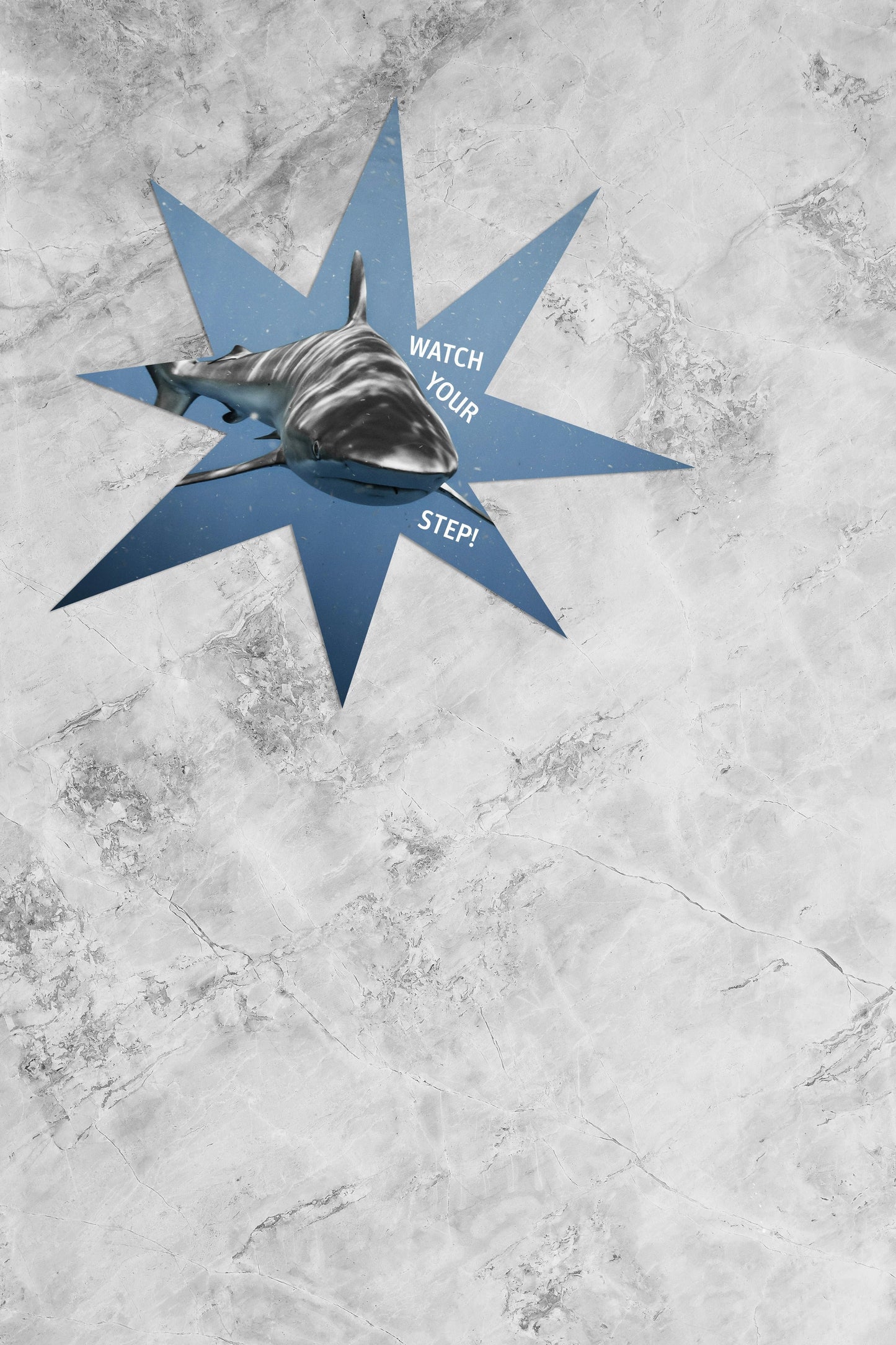 Custom Shape Floor Decal - 8-Point Star