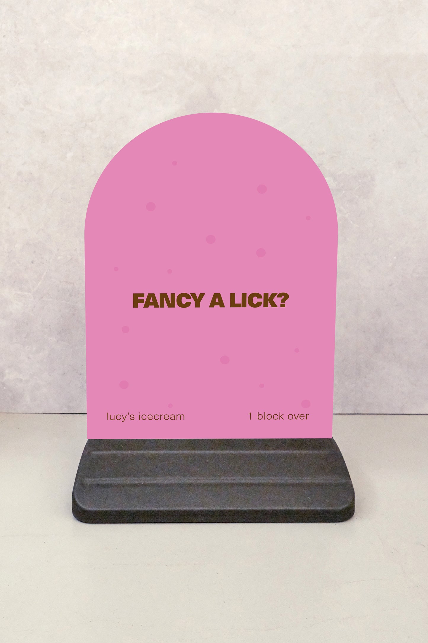 Footpath Ice Cream Sign Custom Shape