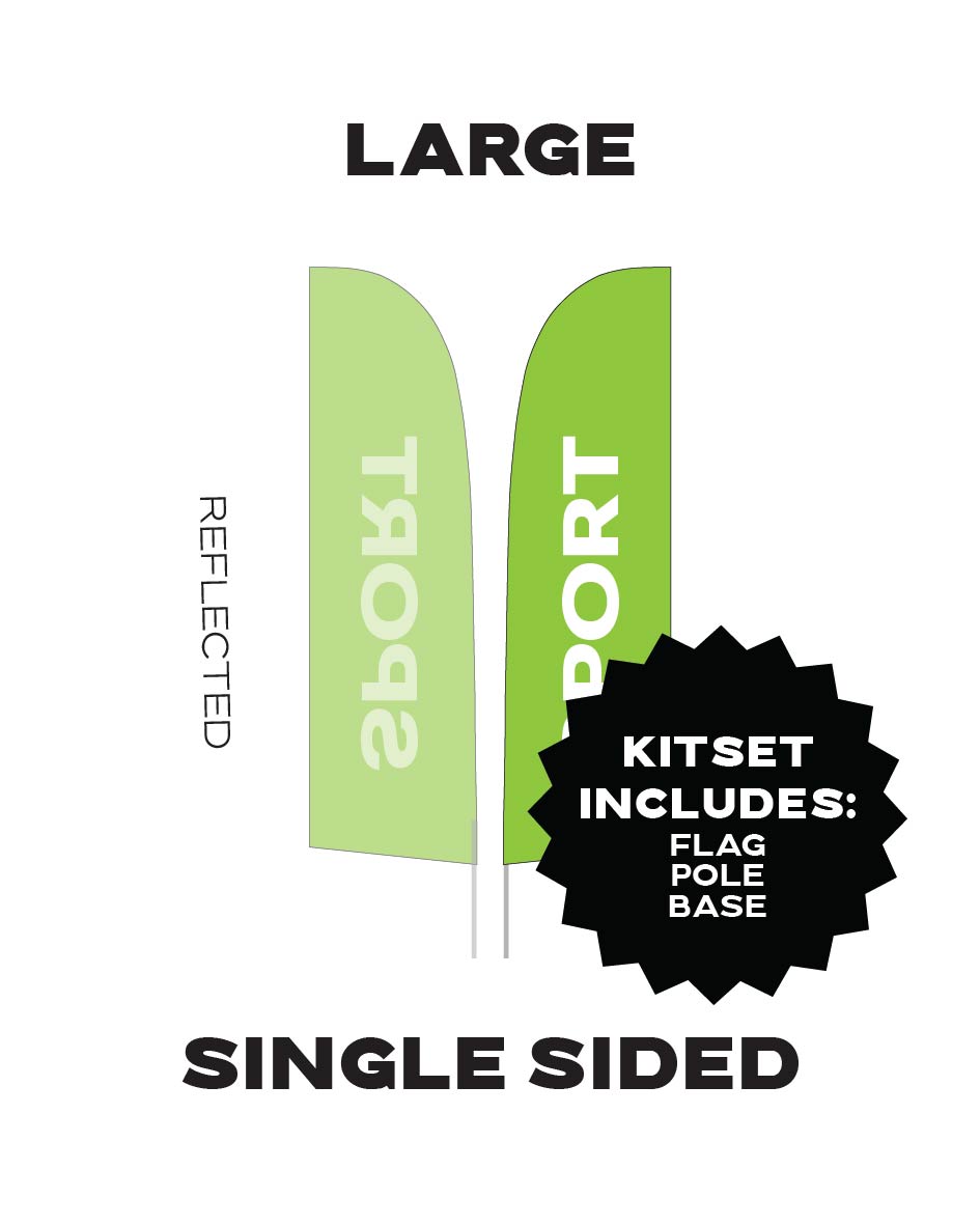 Large Single Sided Feather Flag Kit Set
