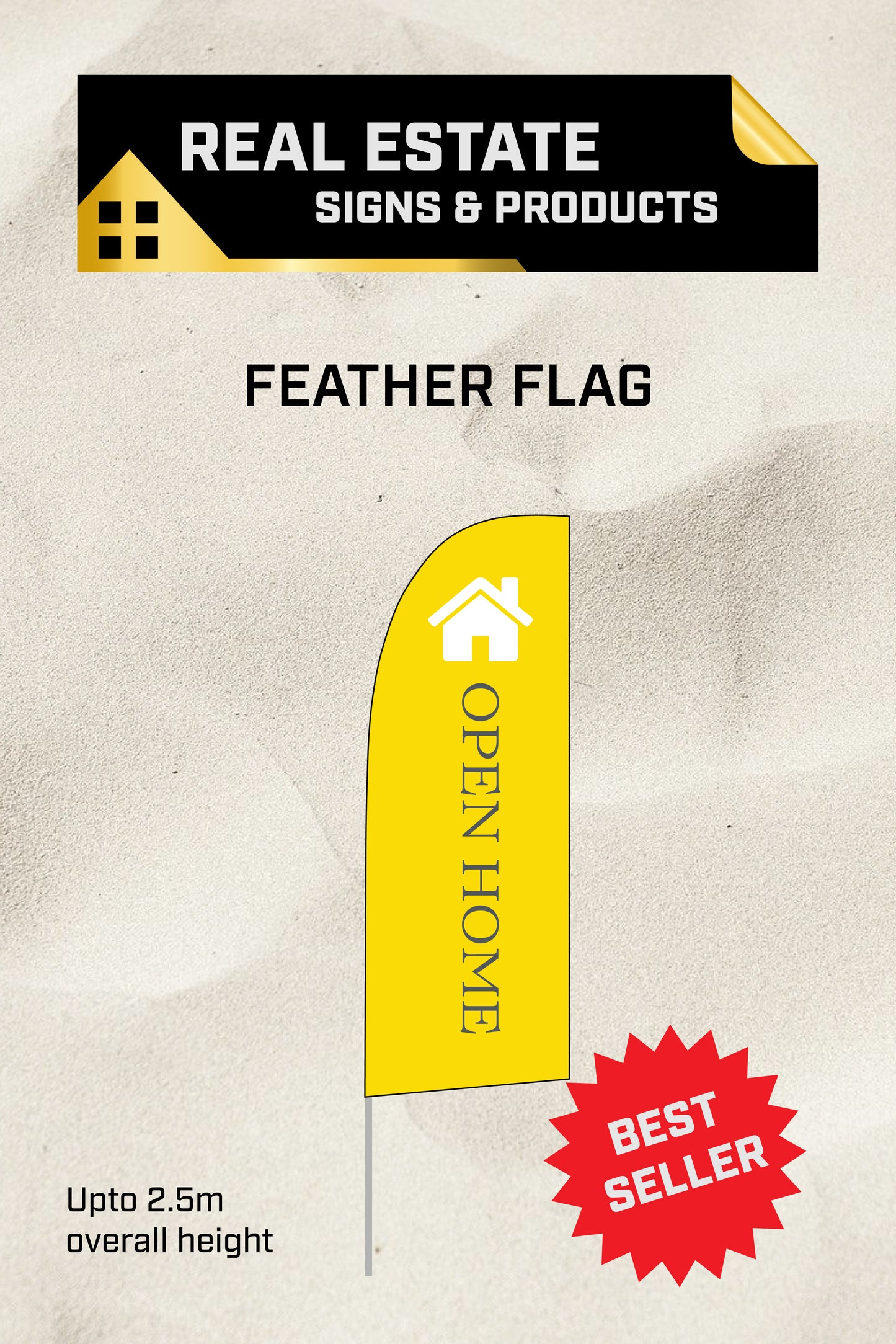 Ready-made Small Feather Bold Open Home Flag