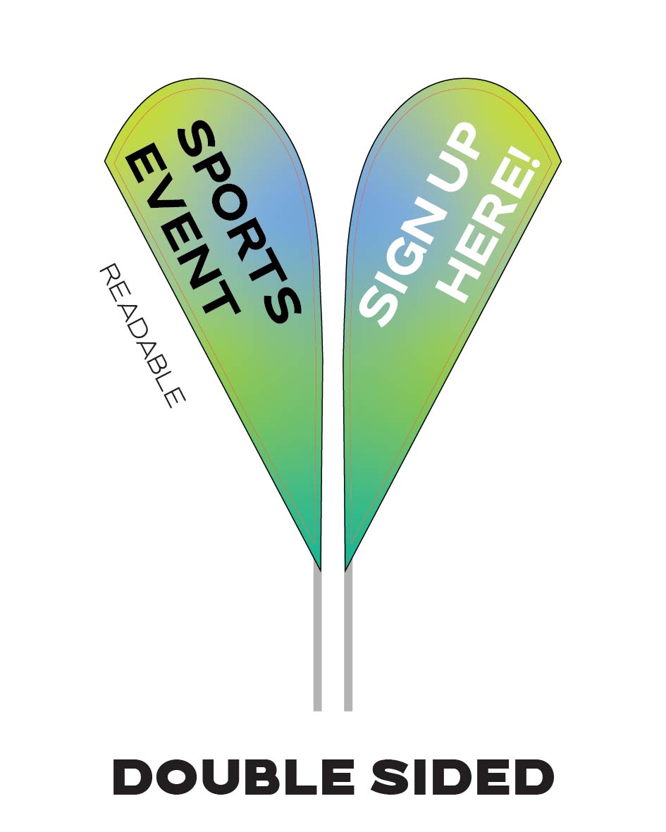 Small Open Home Real Estate Teardrop Flag