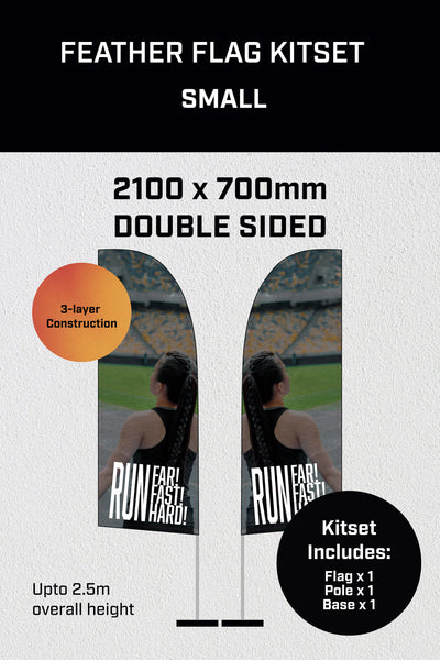 Small Double Sided Feather Flag Kit Set