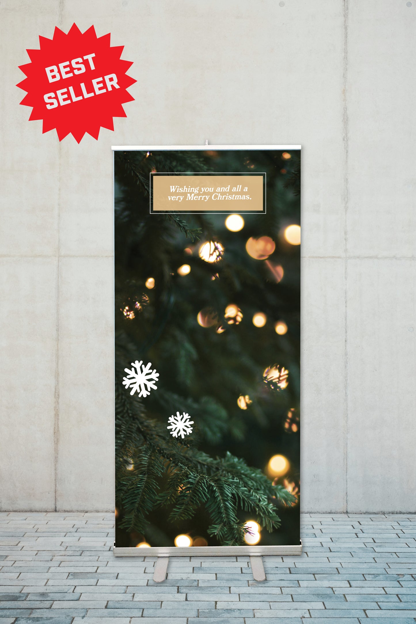 Merry Christmas Pull-up Banner 850 x 2000mm