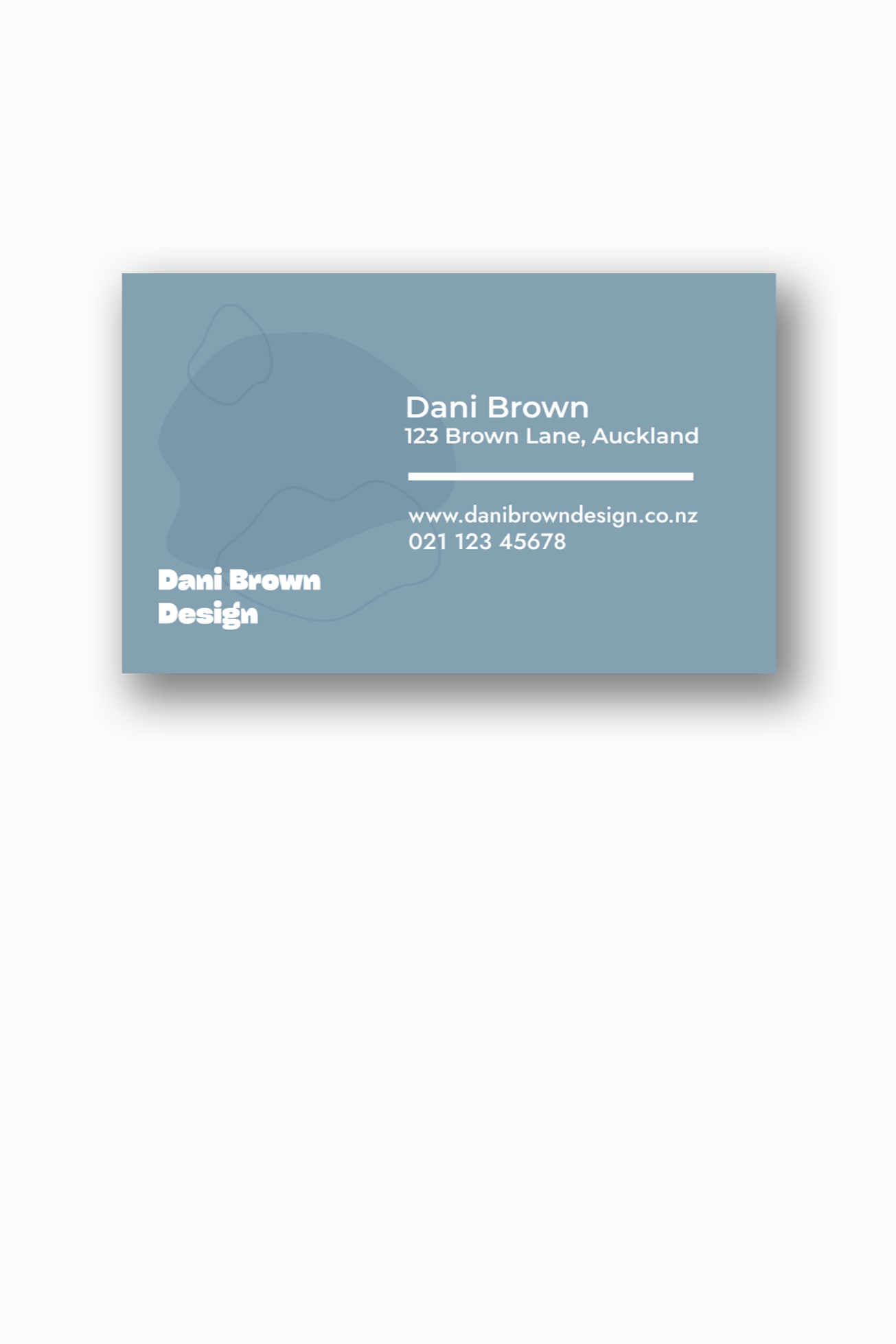 Business Card Single Sided - Design