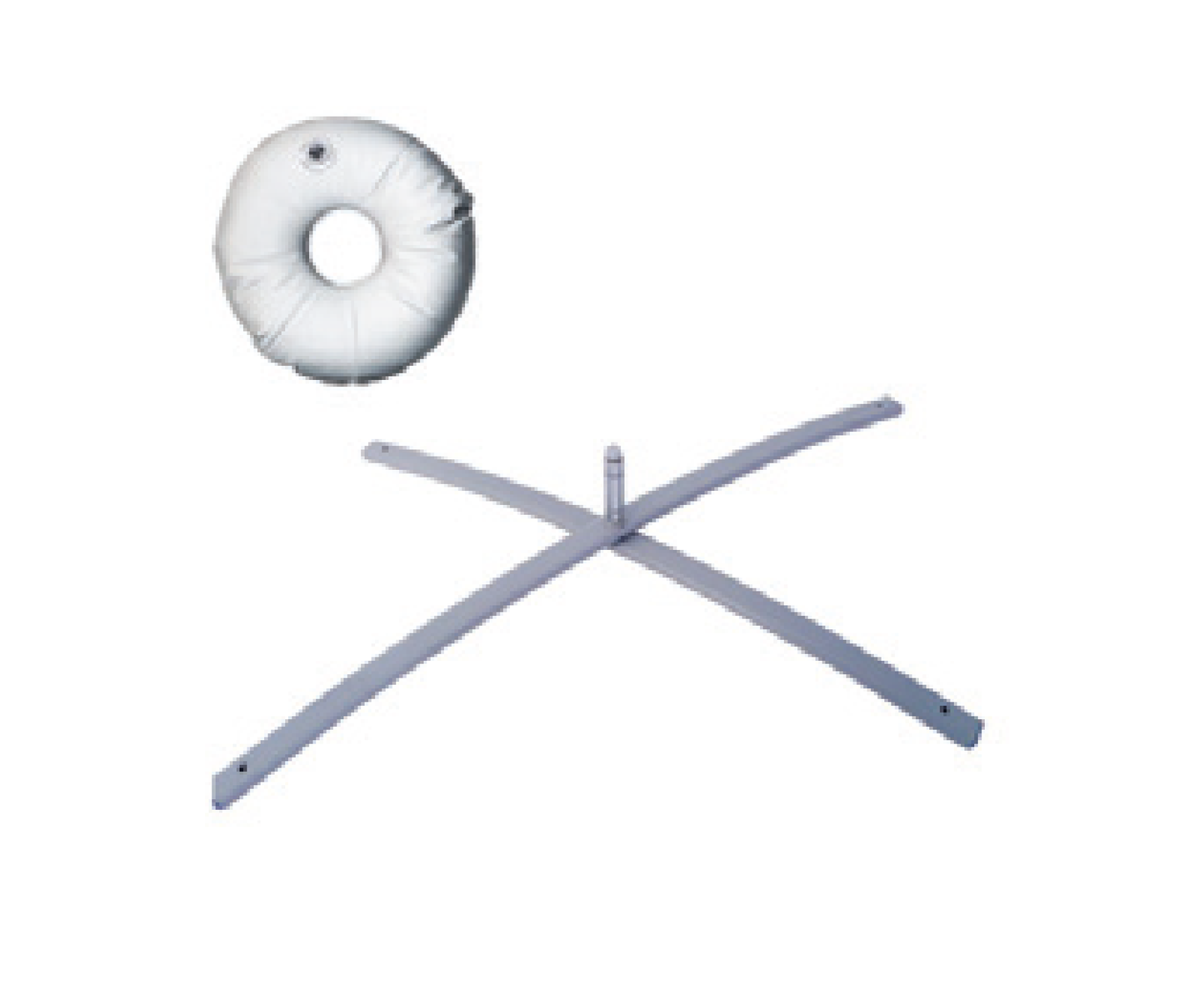 Metal Cross with Water Bag Flag Base
