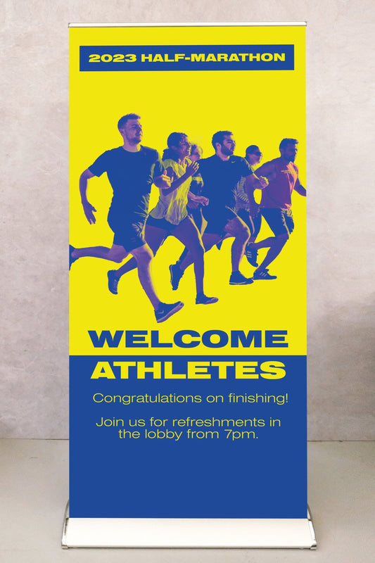 Prestige Sports Pull Up Banner Silver Frame