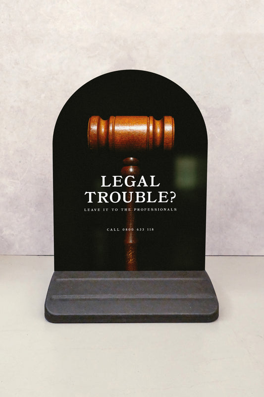 Footpath Legal Sign Custom Shape