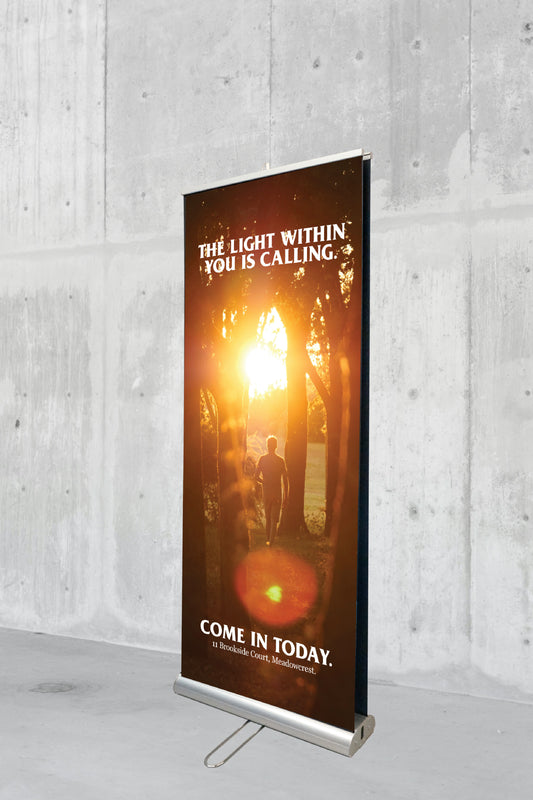 Inspirational Double Sided Pull-Up Banner