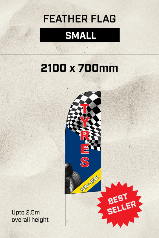 Ready-made Small Feather Tyres Flag