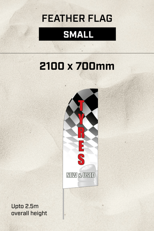 Ready-made Small Feather Tyre Service Flag