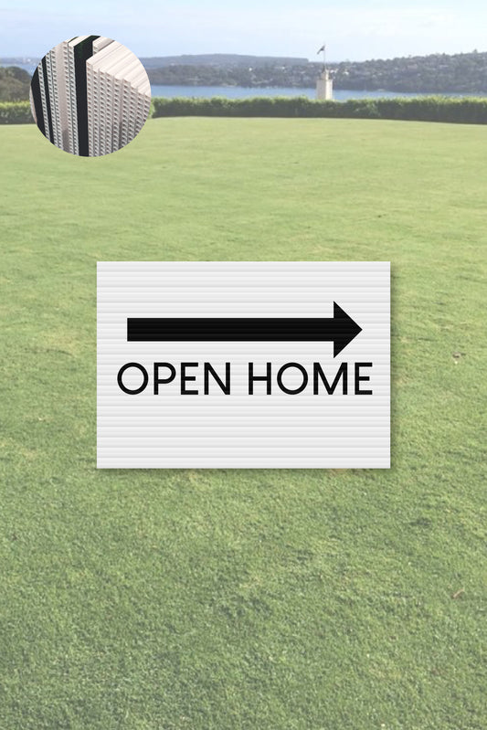 Open Home Corflute Sign