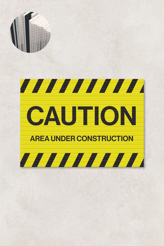 Caution Corflute Sign