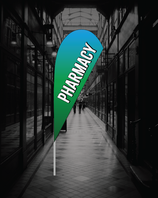 Small Pharmacy Teardrop Flag