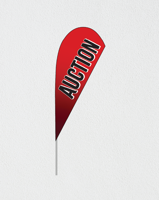 Small Auction Teardrop Flag