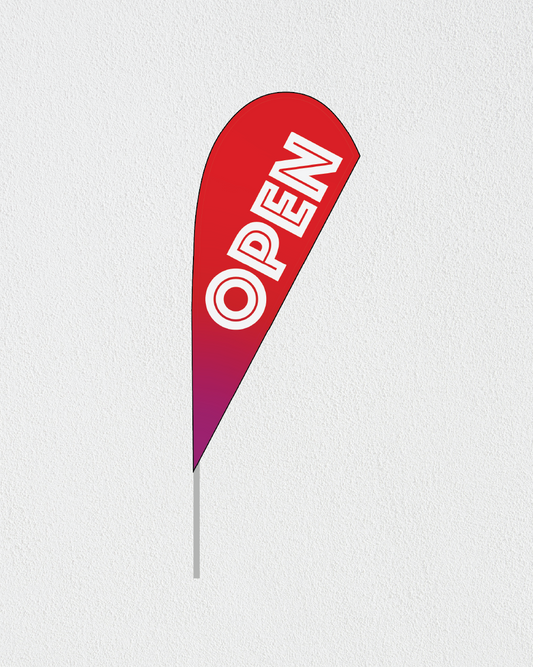 Small Open Teardrop Flag