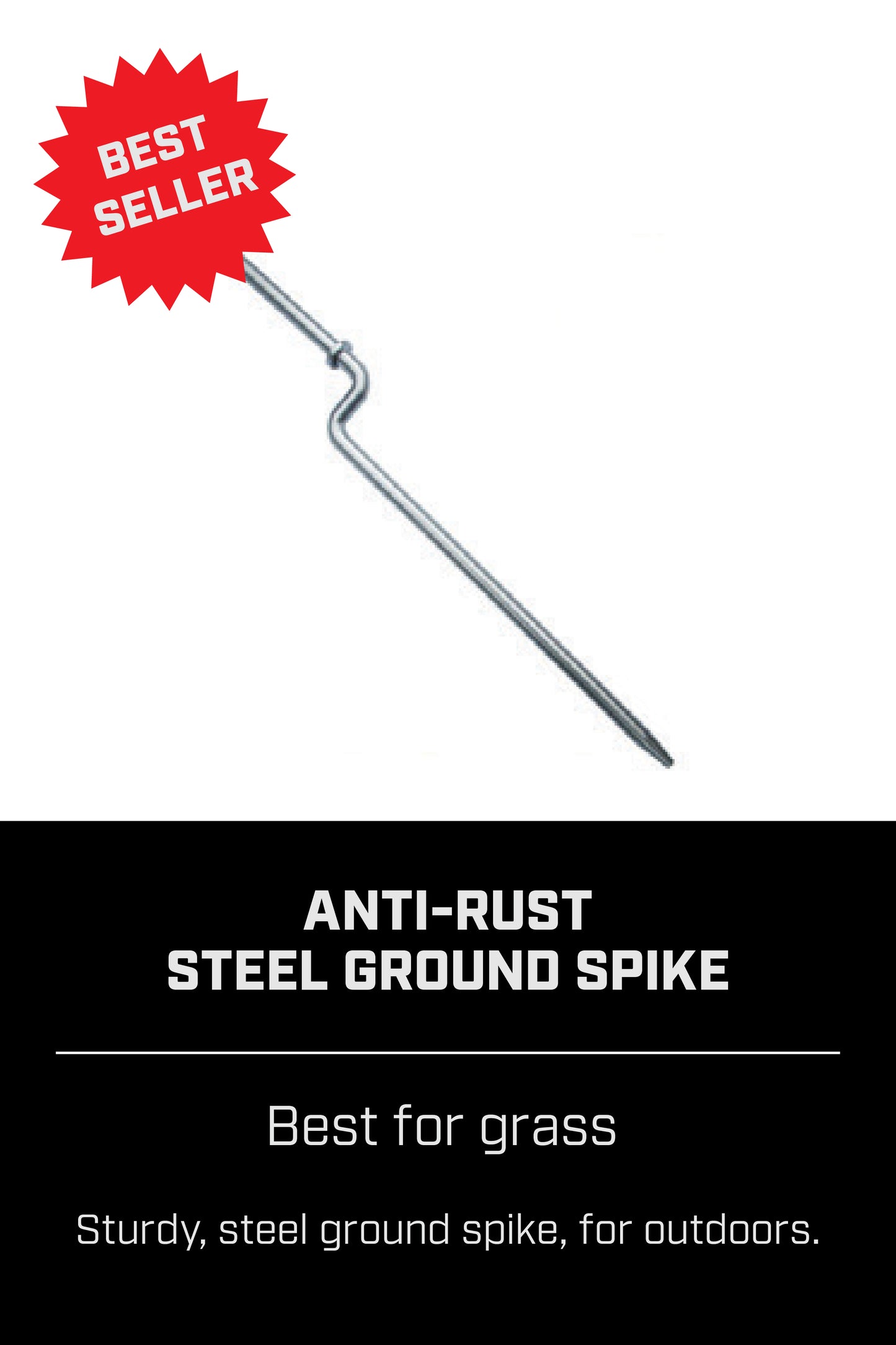 Anti-Rust Steel Ground Spike Flag Base