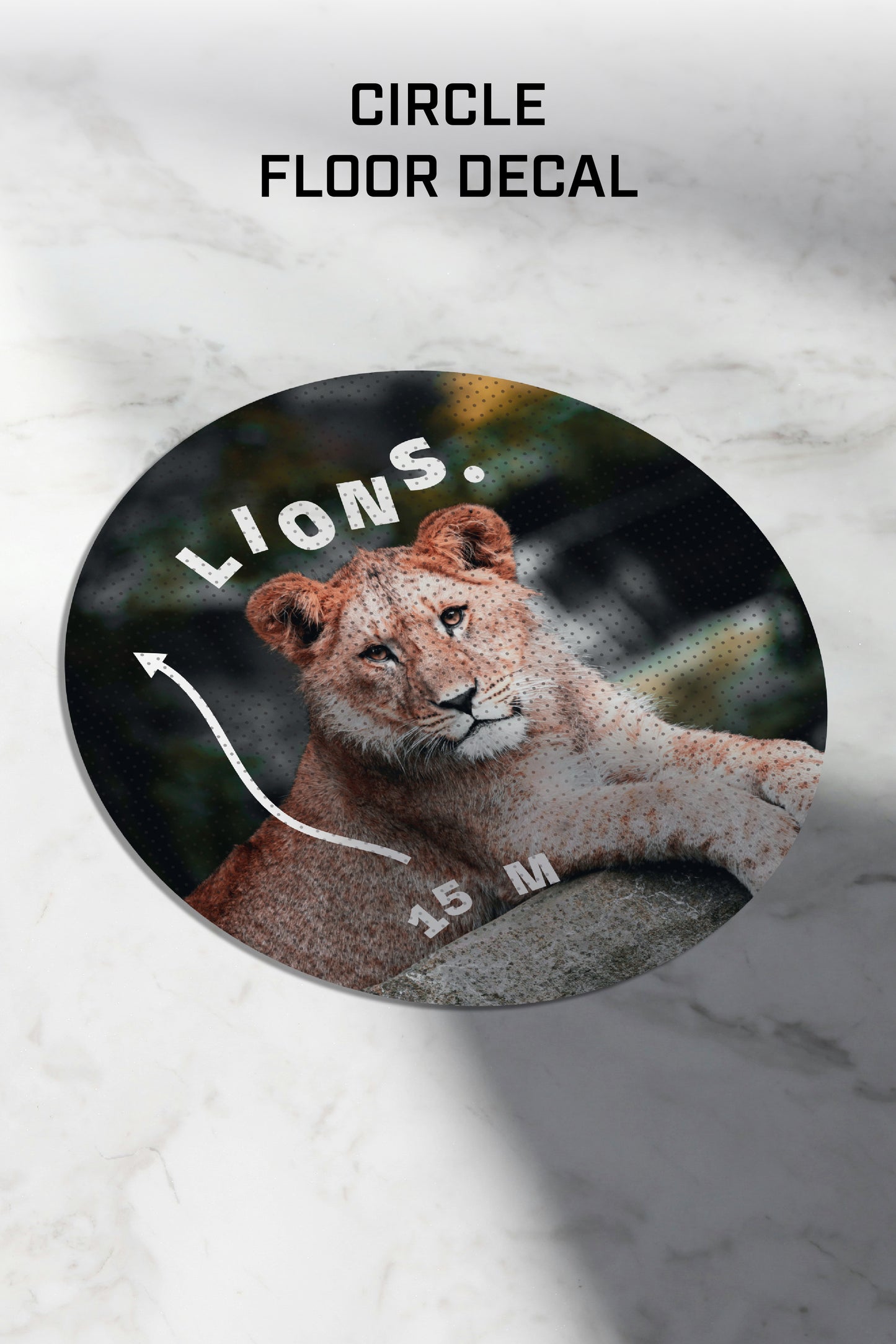 Zoo Wayfinding Floor Decal - Circle Shape
