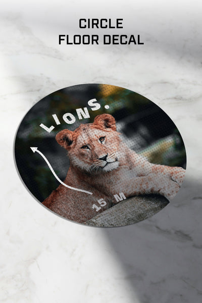 Zoo Wayfinding Floor Decal - Circle Shape