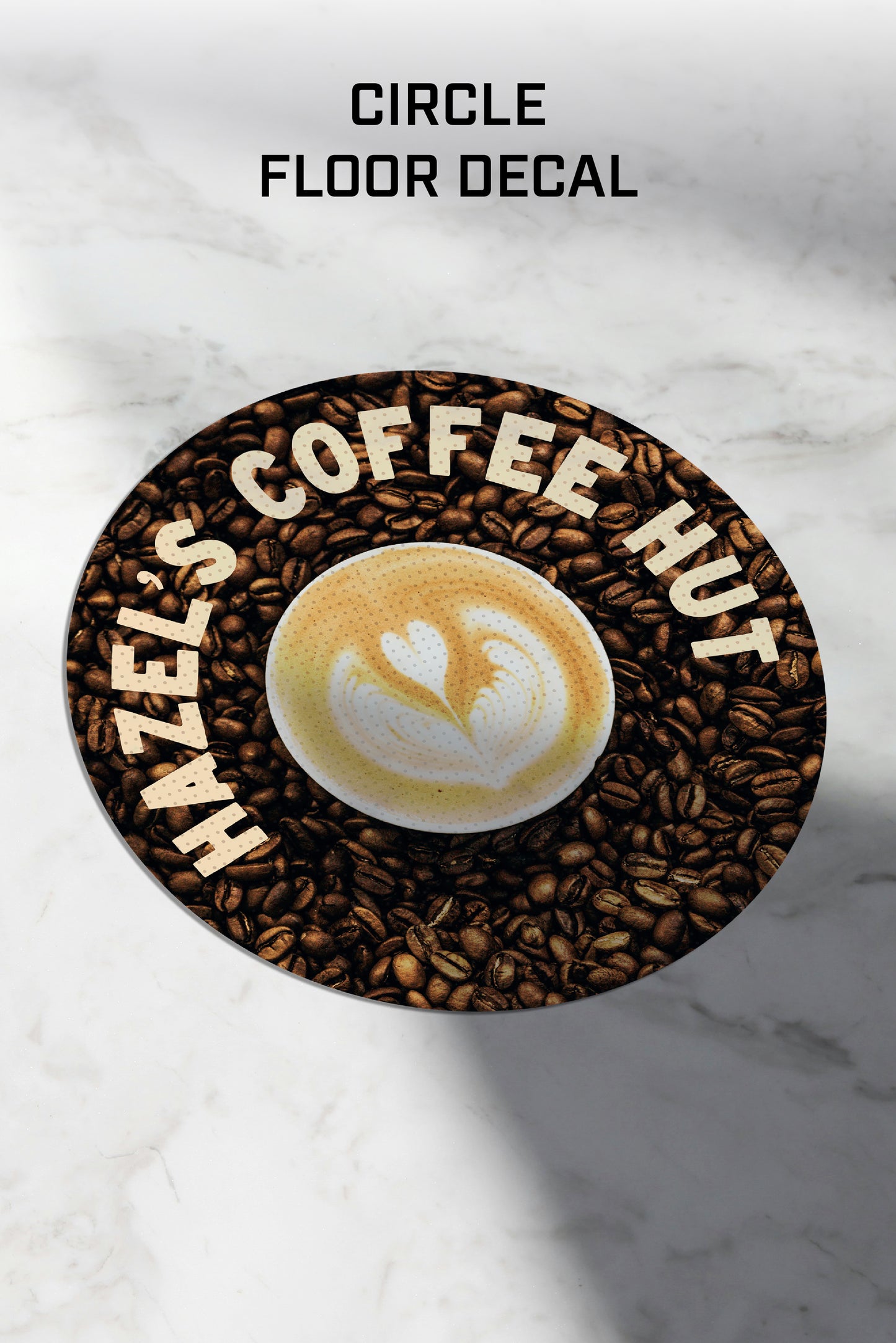 Cafe Floor Decal - Circle Shape