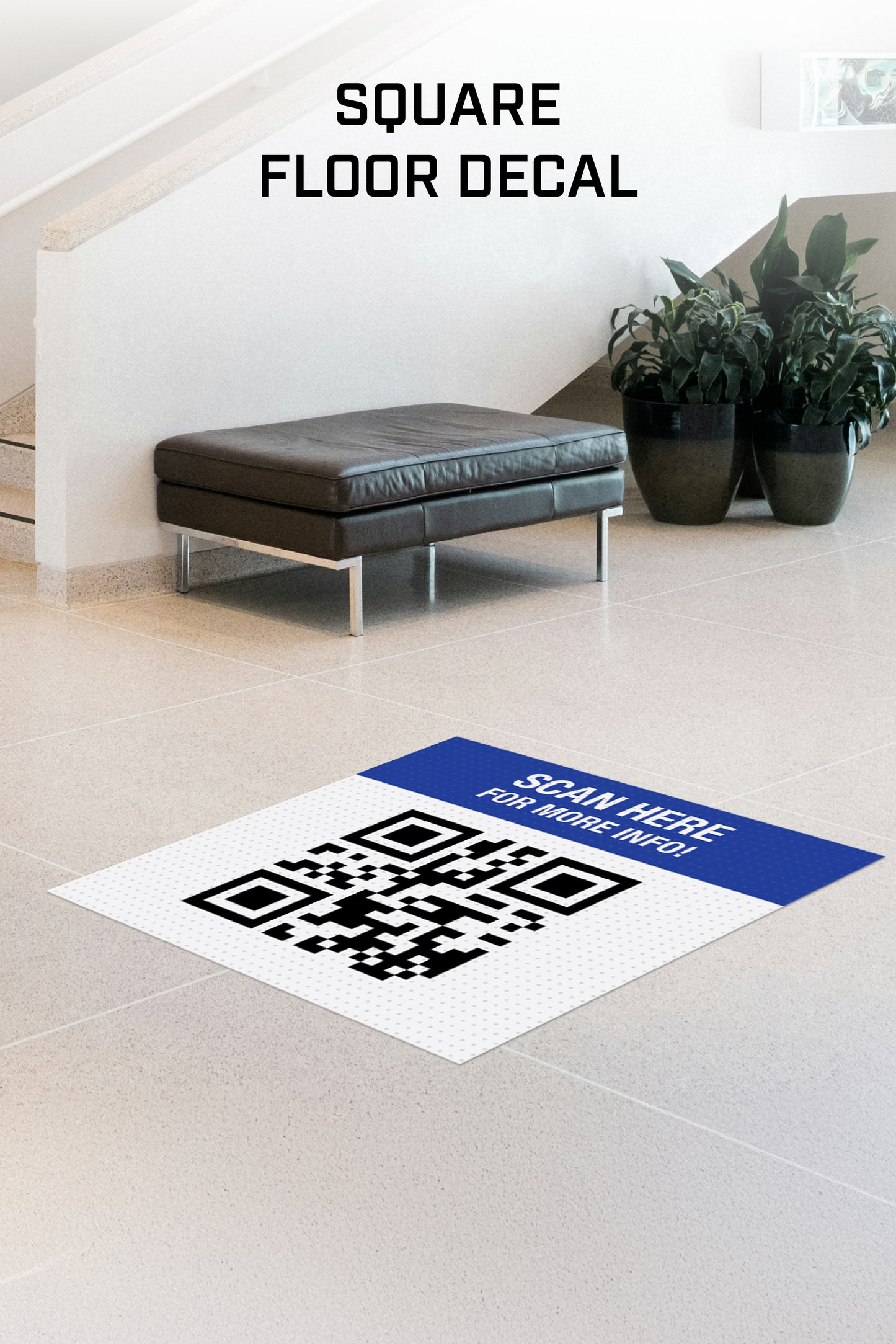 QR Code Floor Decal - Square Shape