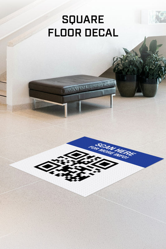 QR Code Floor Decal - Square Shape