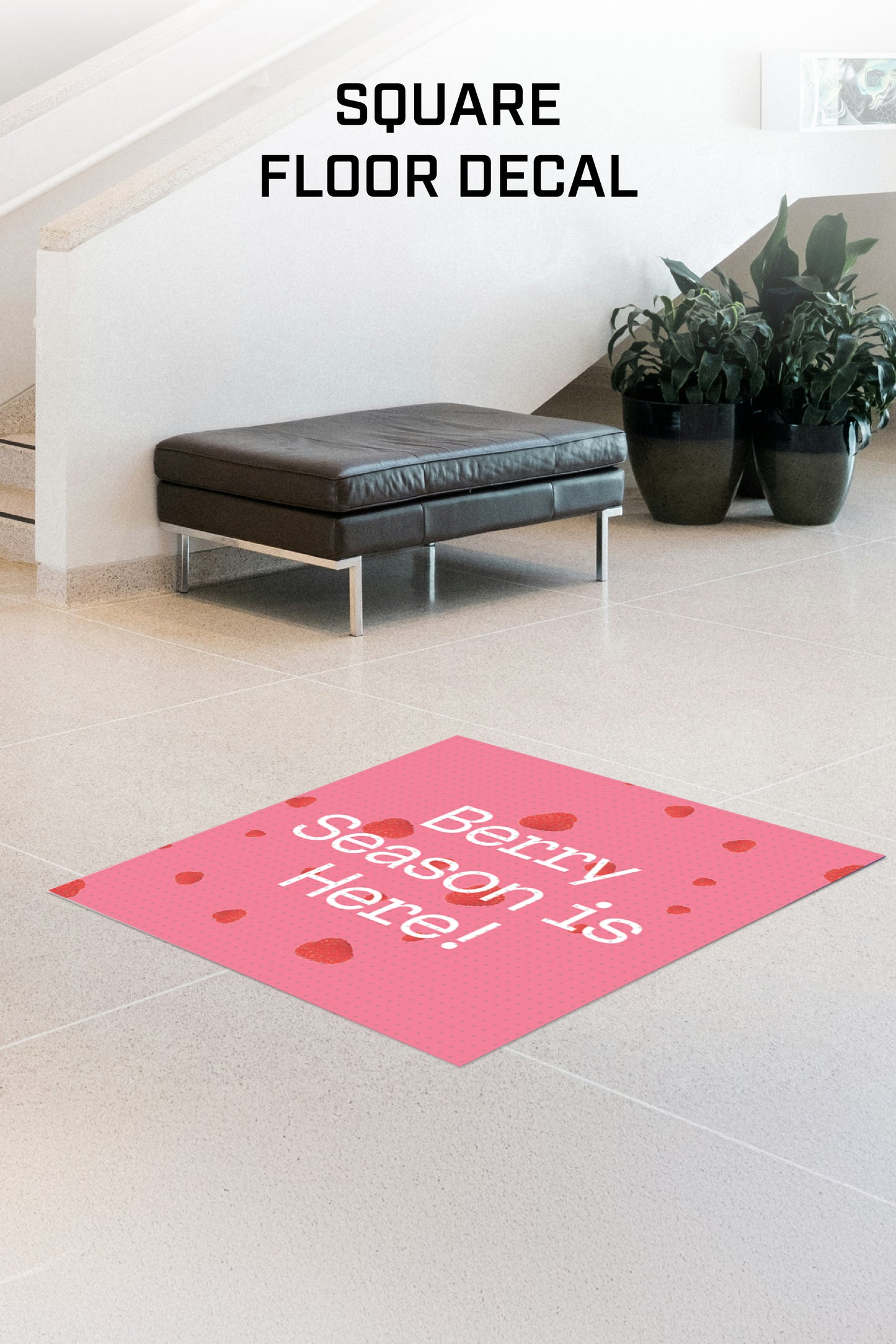 Berry Season Is Here Square Shape Floor Decal
