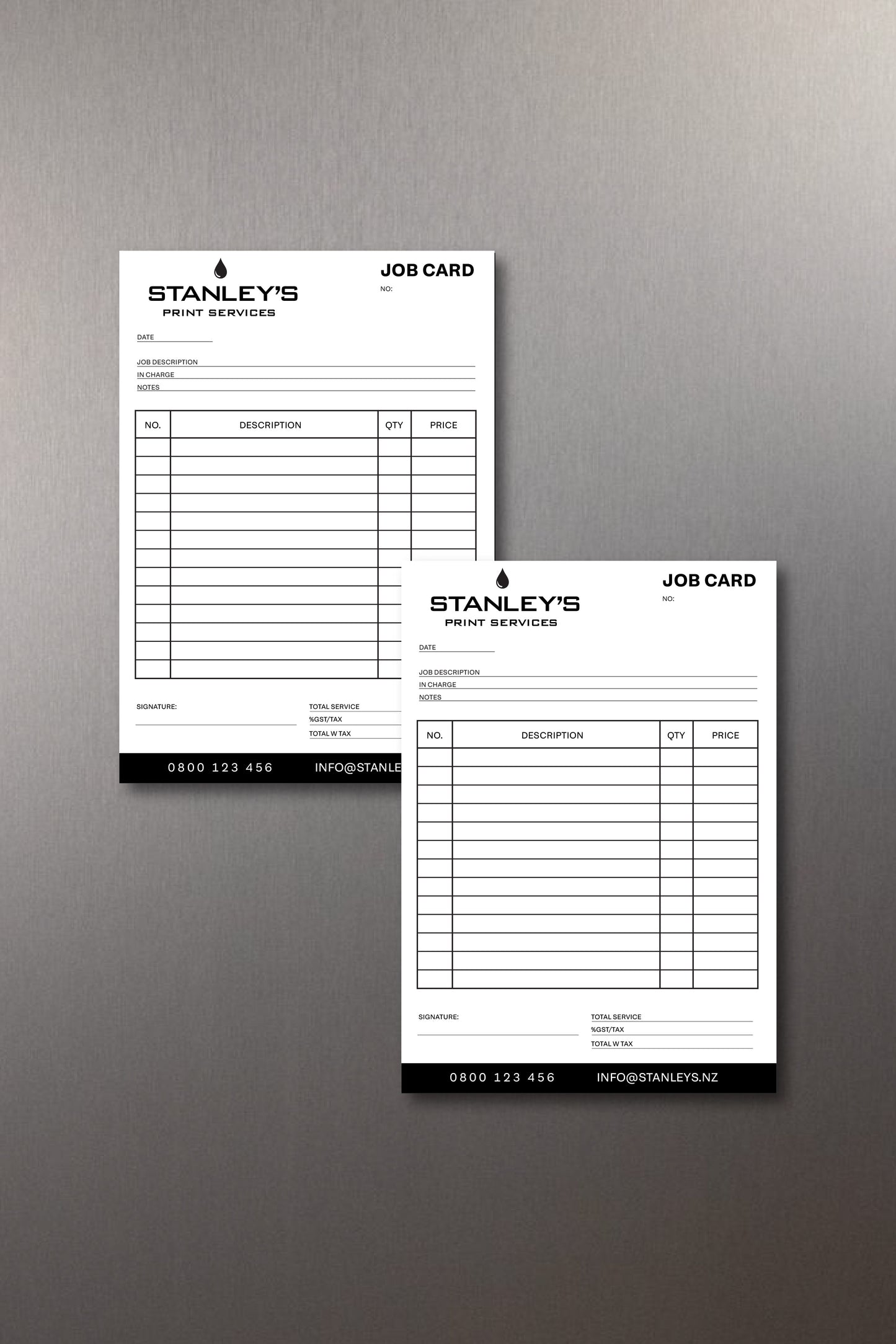 Custom Job Card | 50 Leaves Pad - 70gsm paper