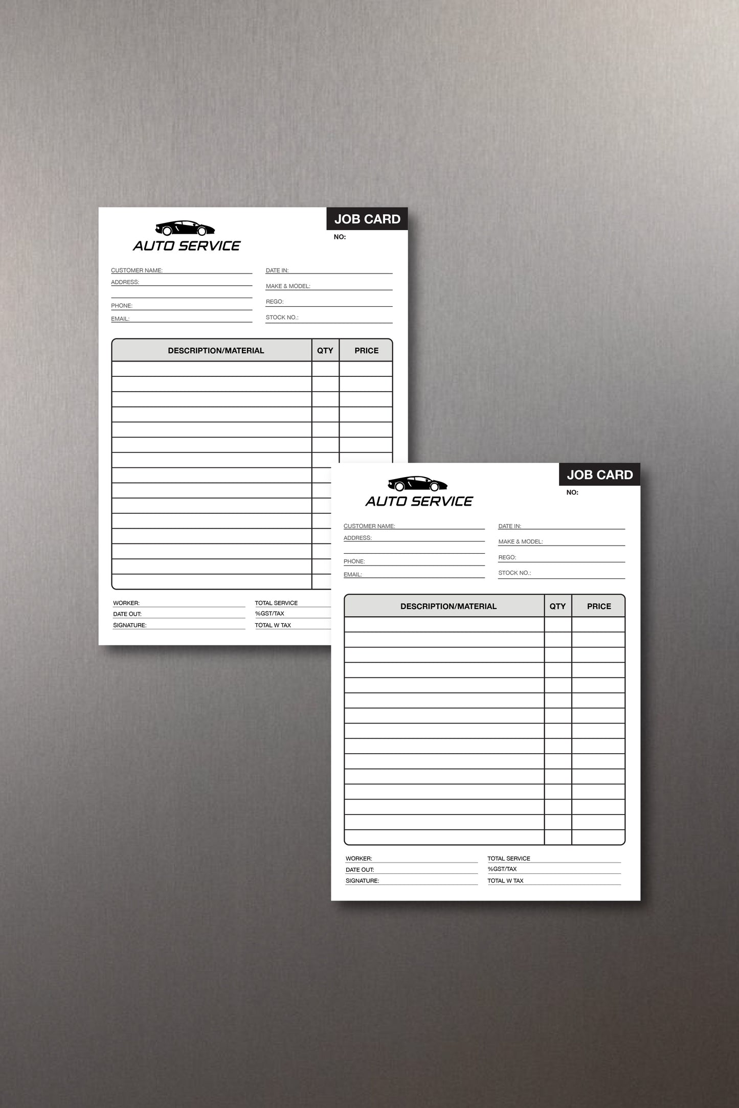Custom Job Card | 50 Leaves Pad - 70gsm paper
