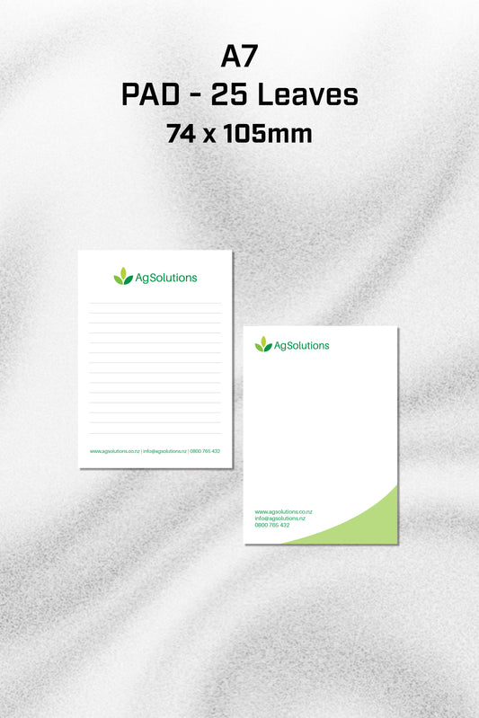 A7 Note Pad | 25 Leaves Pad - 70gsm paper