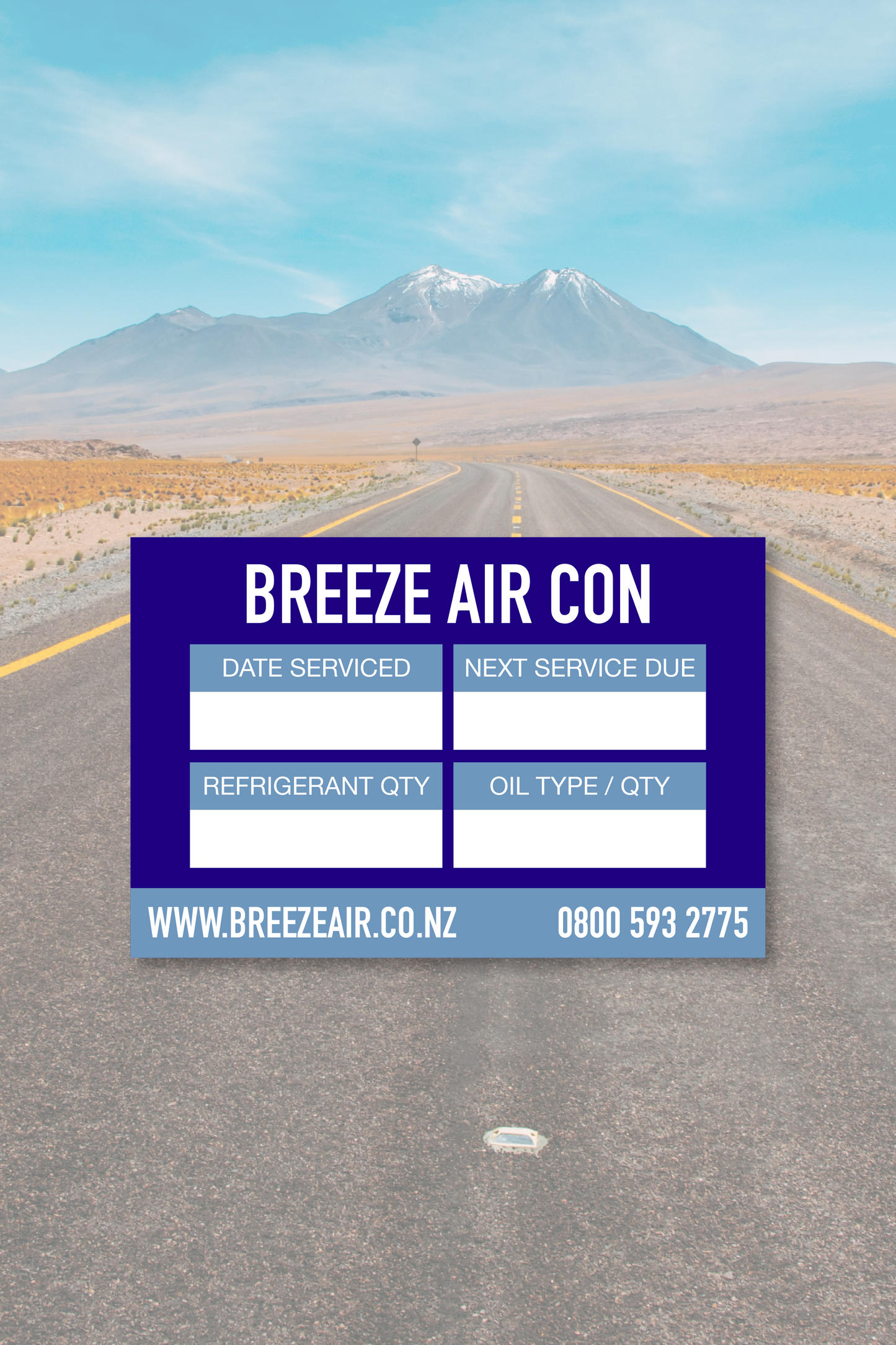 Air Con Service Sticker