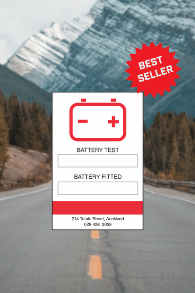 Battery Test Service Sticker