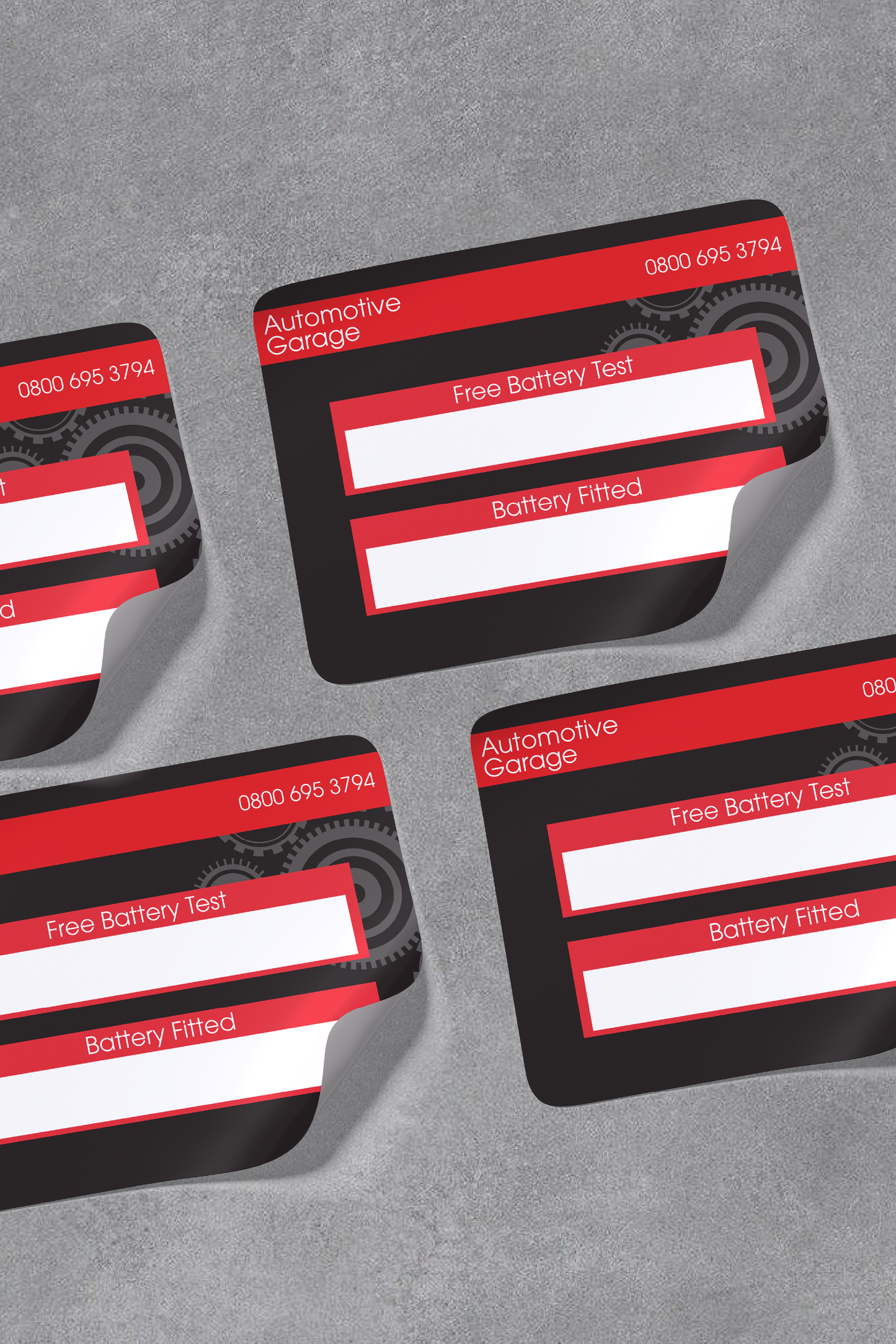 Free Battery Test Service Sticker