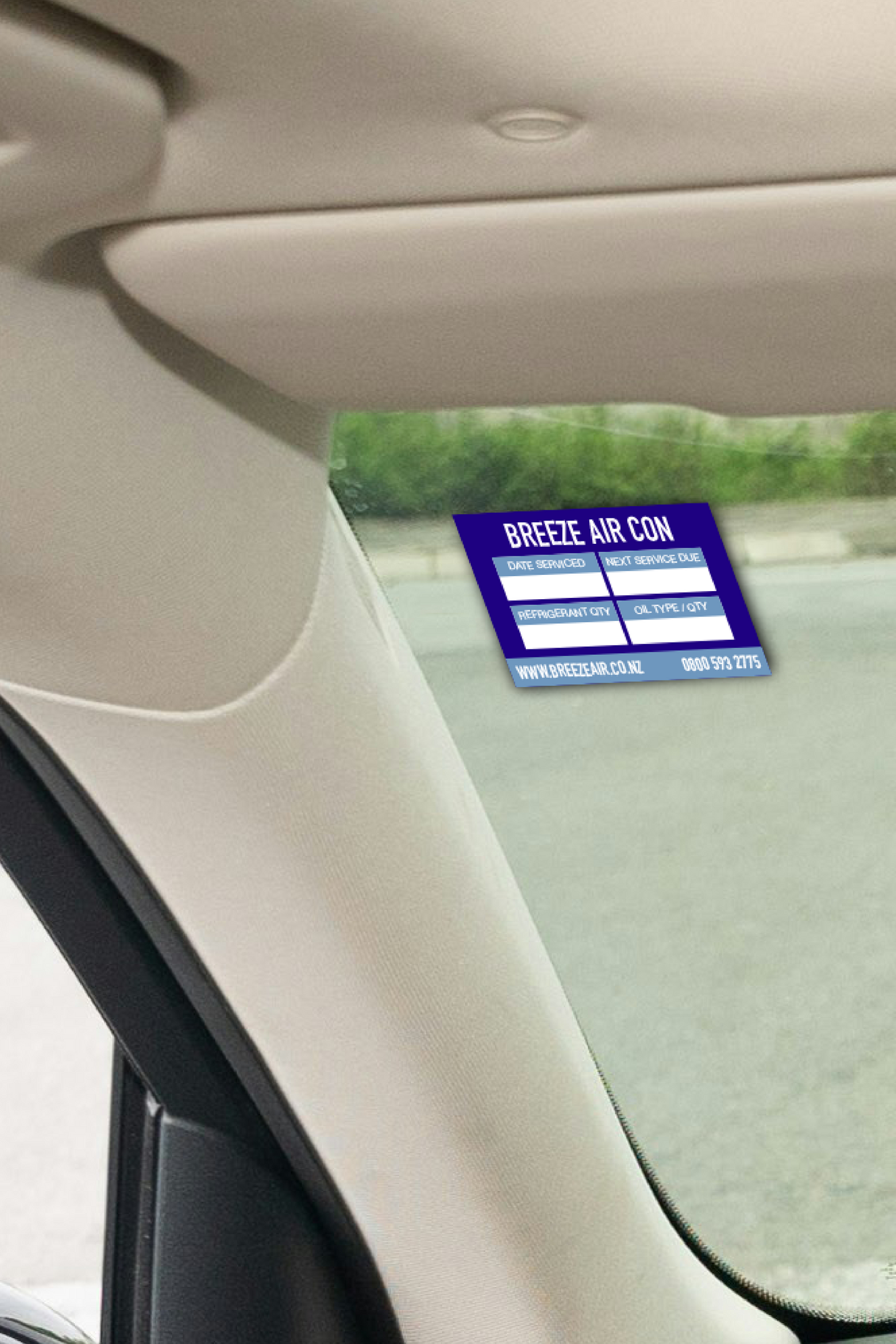 Air Con Service Sticker