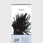 Hair Salon Roll Up Banner Black Base