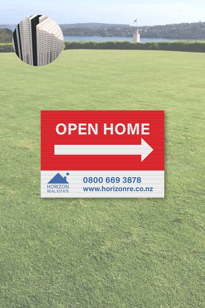 Open Home Corflute Signage