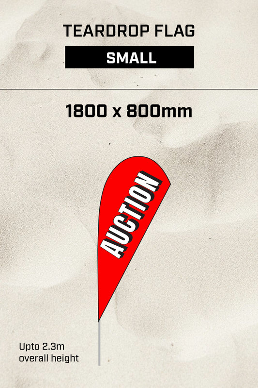 Ready-made Small Teardrop Auction Flag