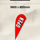 Ready-made Small Teardrop OPEN Flag