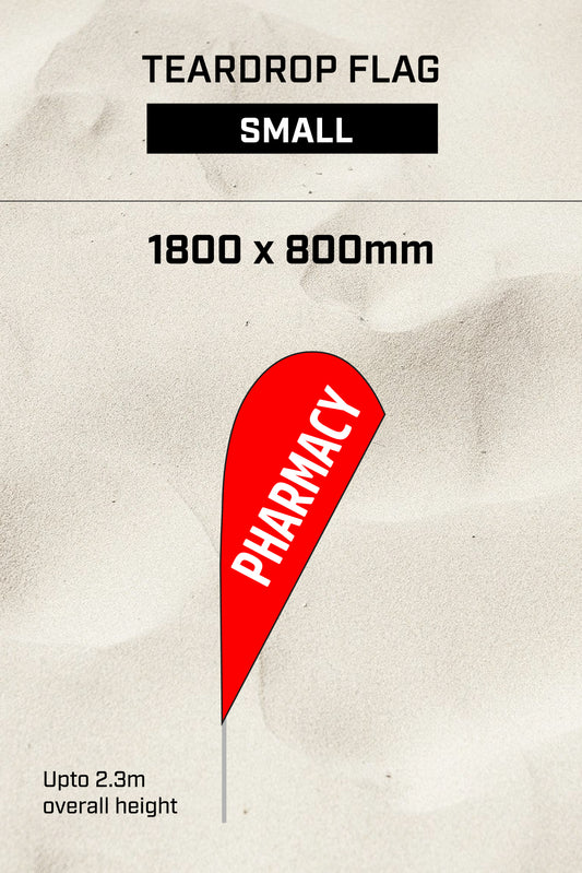 Ready-made Small Teardrop Pharmacy Flag