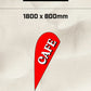 Ready-made Small Teardrop CAFE Flag