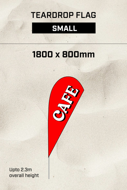 Ready-made Small Teardrop CAFE Flag