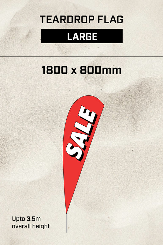 Ready-made Large Teardrop Sale Flag