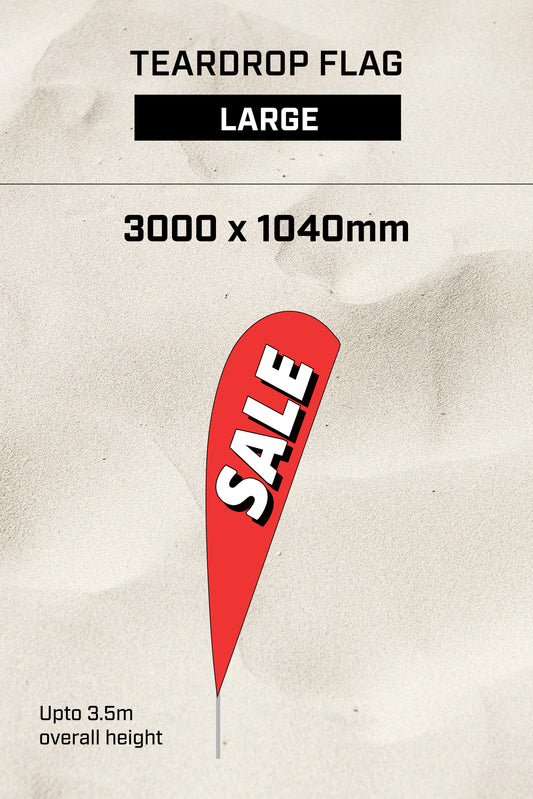 Ready-made Large Teardrop Sale Flag