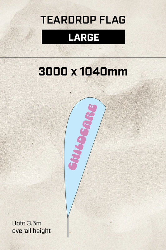 Ready-made Large Teardrop Childcare Flag