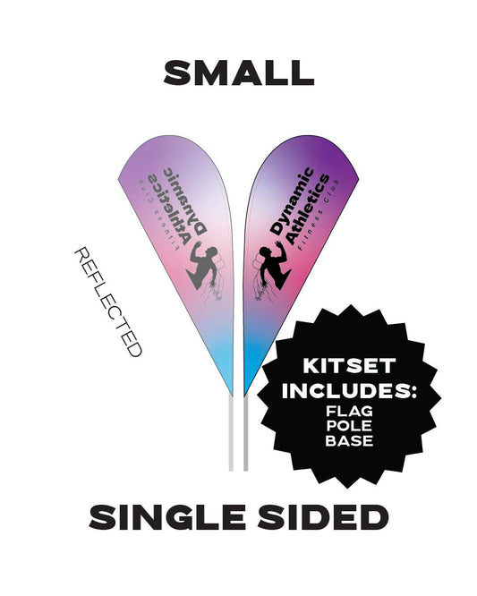 Small Single Sided Tear-Drop Flag Kit Set