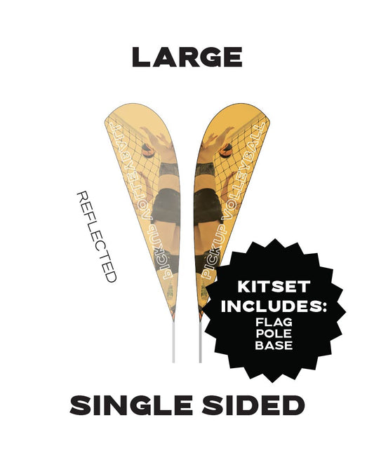 Large Single Sided Tear-Drop Flag Kit set