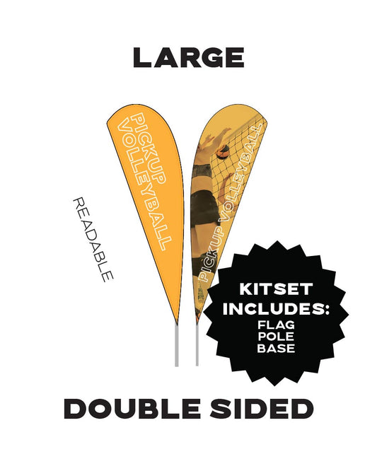 Large Double Sided Tear-Drop Flag Kit Set