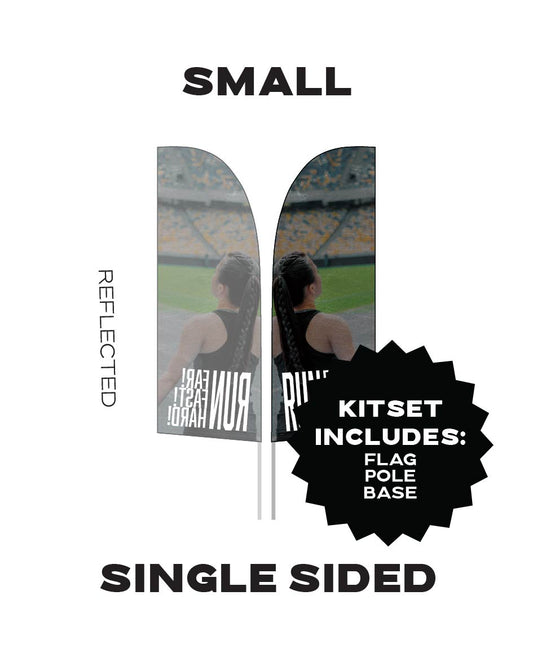 Small Single Sided Feather Flag Kit Set