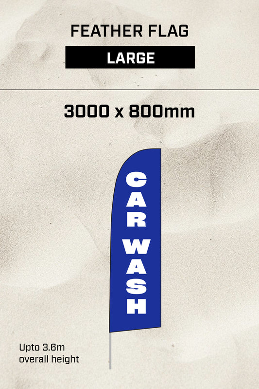 Ready-made Large Feather Carwash Flag