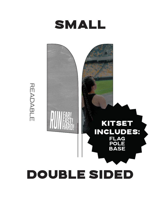 Small Double Sided Feather Flag Kit Set