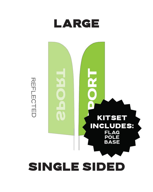 Large Single Sided Feather Flag Kit Set